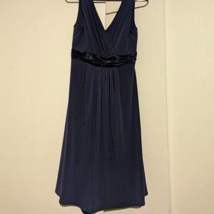 Elegant Navy Blue Midi Dress